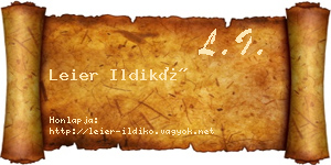 Leier Ildikó névjegykártya