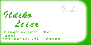 ildiko leier business card
